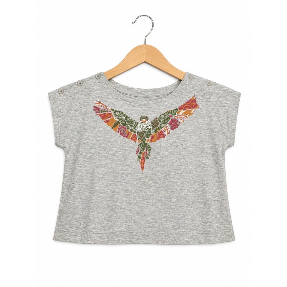 Tea Collection Girls Top Size 6-12 Months Catalonia Perico Mosaic‎ Gray NEW